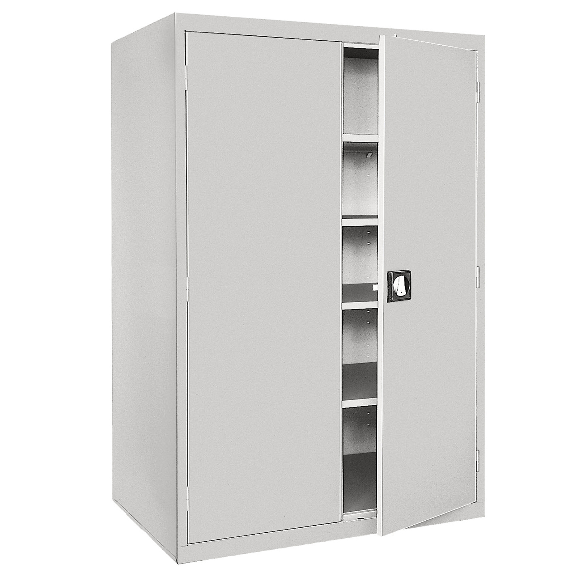 Sandusky Lee Elite Series Welded Cabinet - 46in. x 24in. x 72in., Heavy-Duty Steel, Lockable, Dove Gray, Model# EA4R462472-05